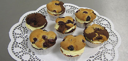 Cherry Muffins filled with real German butter cream