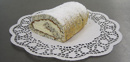 Creamy Marzipan Jelly Roll with Poppy Seeds
